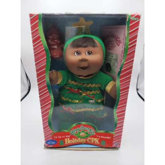 Cabbage Patch Kids Holiday CPK Baby Girl‎ Doll In Christmas Tree Outfit 2007 - Picture 1 of 13